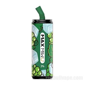 Max Miwu Coke Tin Cigarros Eletrônicos Descartáveis # Uvas Suculentas Verdes 3% 600mah 12ml