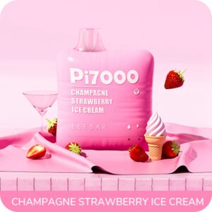ELF BAR PI7000 Disposable Champagne Strawberry Ice Cream 7.000 Sopros 500mAh